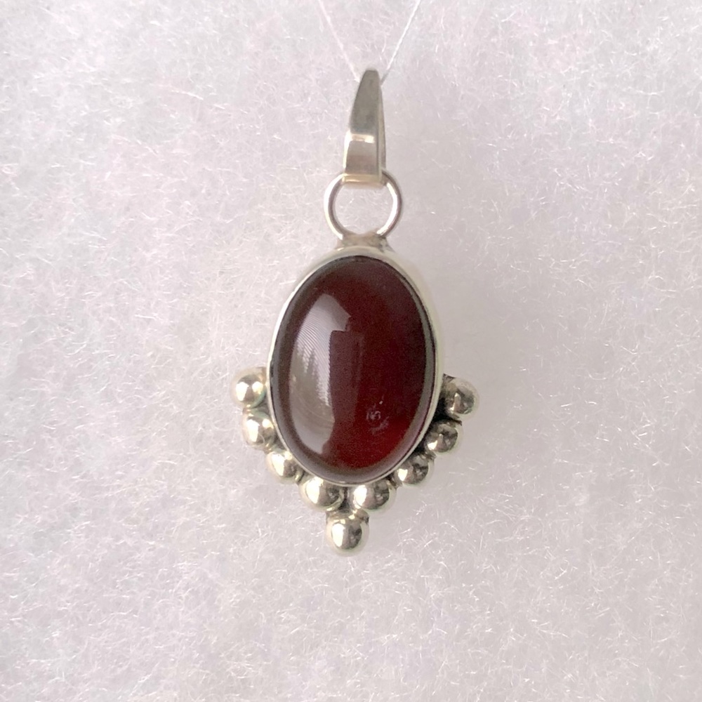 925 Sterling silver carnelian pendant